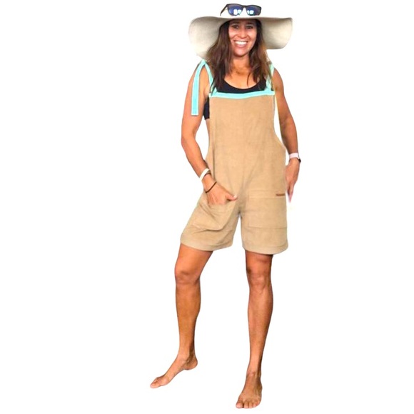 NWOT-Maria Sinverguenza  Corduroy Multicolor Romper SZ S - Picture 1 of 13